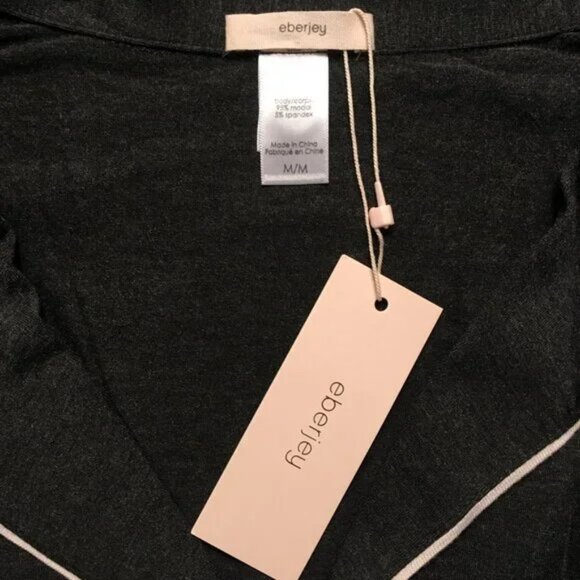 Eberjey Gisele TENCEL Modal Sleepshirt Charcoal Gray - Picture 4 of 4
